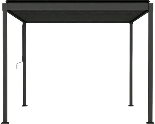 Mirador Pergola Gartenpavillon Stahl-Pergola anthrazit 300x400cm Lamellendach