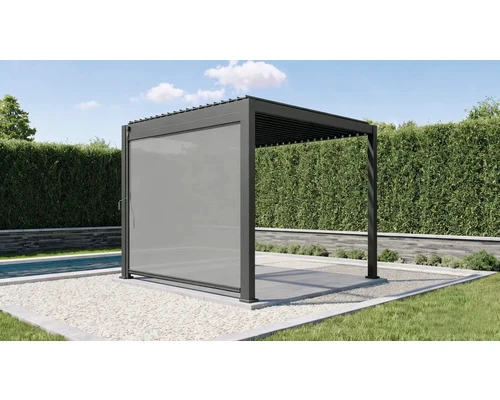 B-Ware Pergola Set 3x3 Mirador Classic Lamellendach Anthrazit freistehend 9 m²