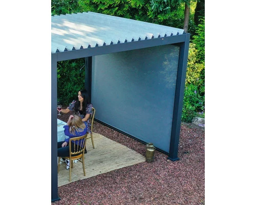 B-Ware Pergola Set 3x3 Mirador Classic Lamellendach Anthrazit freistehend 9 m²