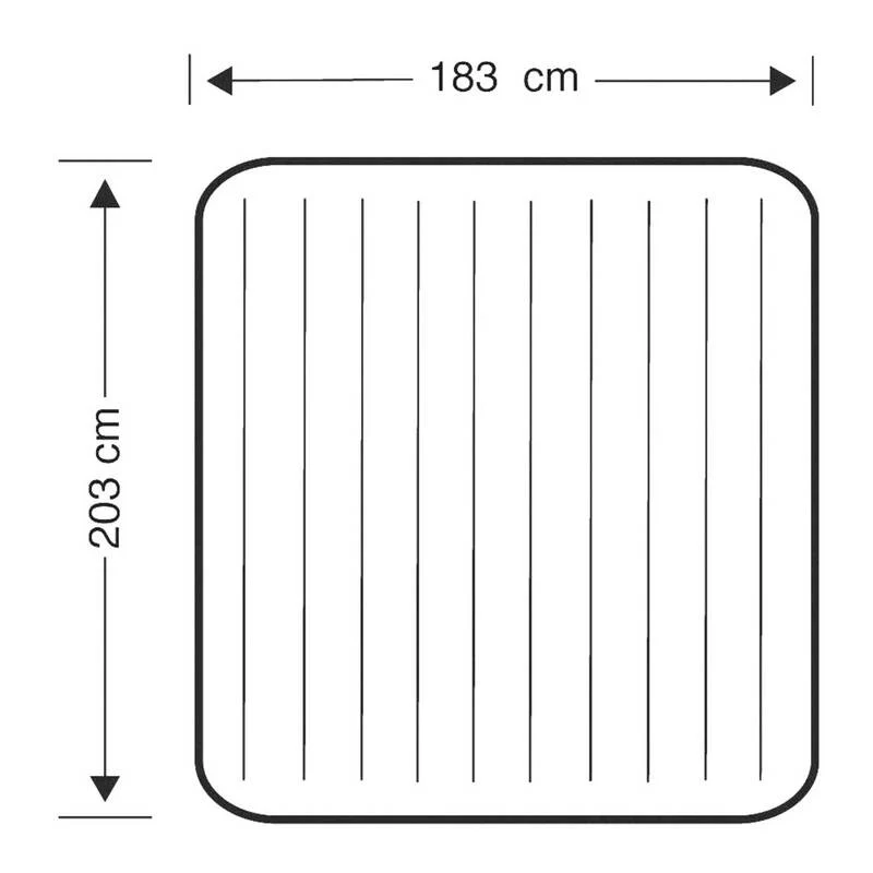B-Ware Intex Luftbett DuraBeam Classic King 203x183cm Gästebett Camping Luftmatratze
