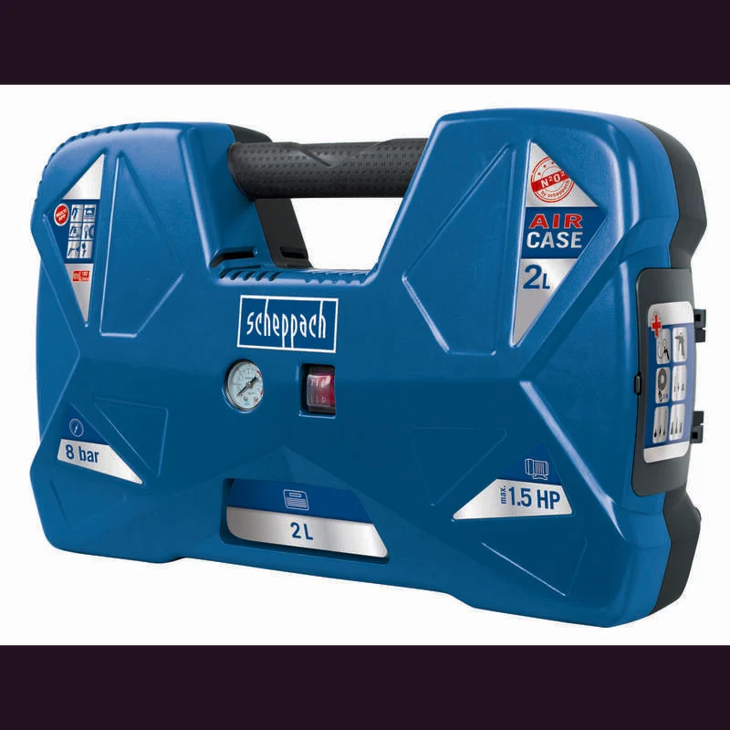 B-Ware Scheppach Druckluft-Kompressor Aircase 2 l 8 bar Ansaugleistung 180 l/min
