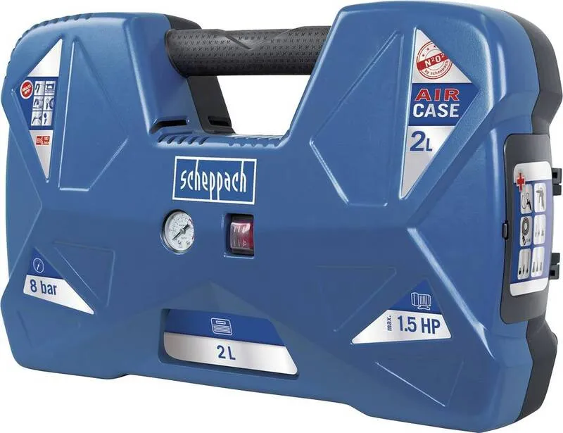 B-Ware Scheppach Druckluft-Kompressor Aircase 2 l 8 bar Ansaugleistung 180 l/min