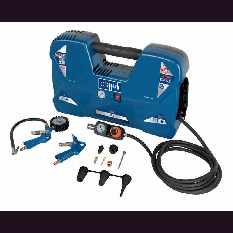 B-Ware Scheppach Druckluft-Kompressor Aircase 2 l 8 bar Ansaugleistung 180 l/min