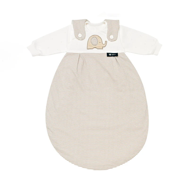 B-Ware Alvi Schlafsack Set Strampelsack Baby Mäxchen Soft Elefant beige Größe 56 62