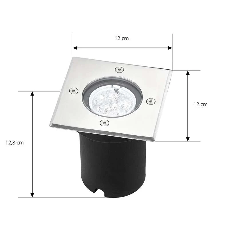 Lindby Eckige LED-Bodeneinbauleuchte Ava Bodeneinbaulampe Einbaulampe Lampe I373