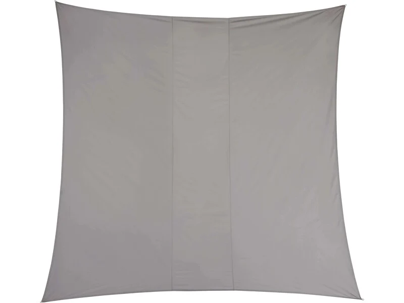B-Ware Sonnensegel Neptun Beach Quadrat 360cm x 360cm Silbergrau Sonnenschutz Garten