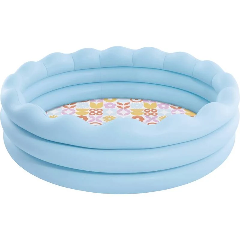 B-Ware Intex Kinderplanschbecken Wavy Edge Pool hellblau 575l für Kinder ab 3 Jahren