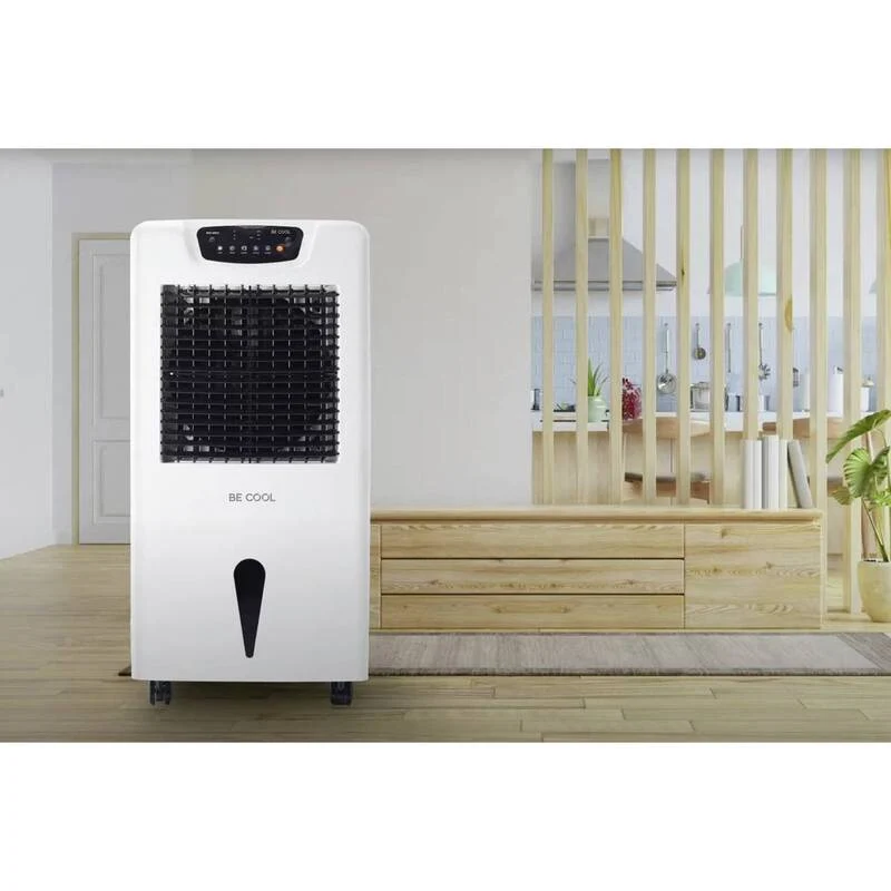 B-Ware Be Cool Luftkühler Klimagerät 205W 4-Stufen Fernbedienung 63l Wassertank weiß