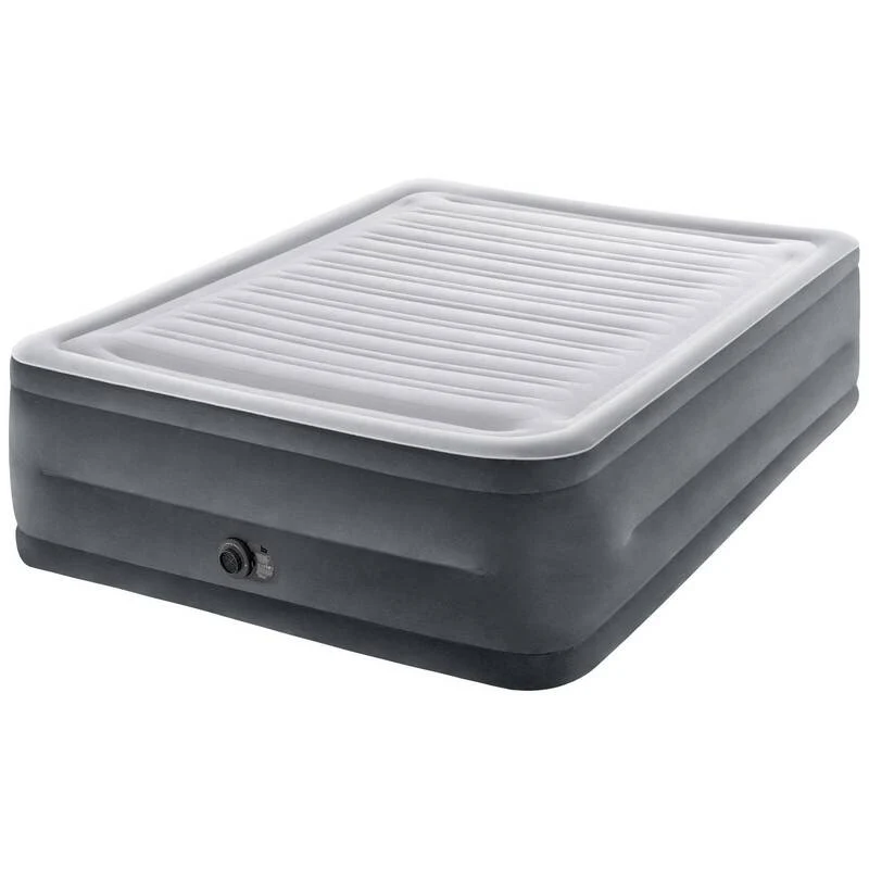 B-Ware Intex Luftbett ComfortPlush DuraBeam 203x152cm grau Elektropumpe 272kg max.