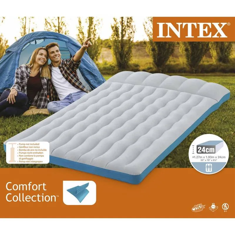 B-Ware Intex Campingmatratze doppel 193x127x24 cm weiß 273 kg belastbar ideal für Ou...