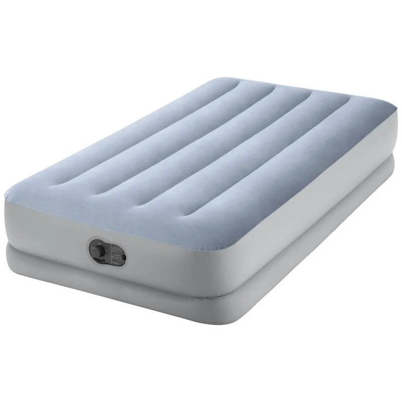 B-Ware Intex Luftbett Dura-Beam Comfort Twin 191x99cm blau-grau mit USB-Pumpe 136kg