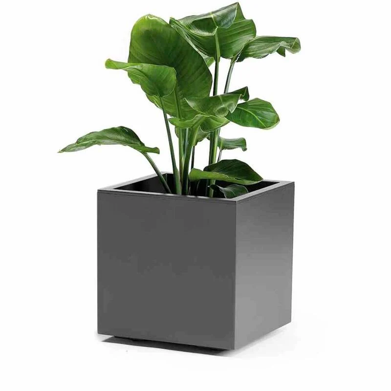 B-Ware euro3plast Greener KEBE Pflanzkasten Kunststoff Anthrazit mit Wasserreservoir