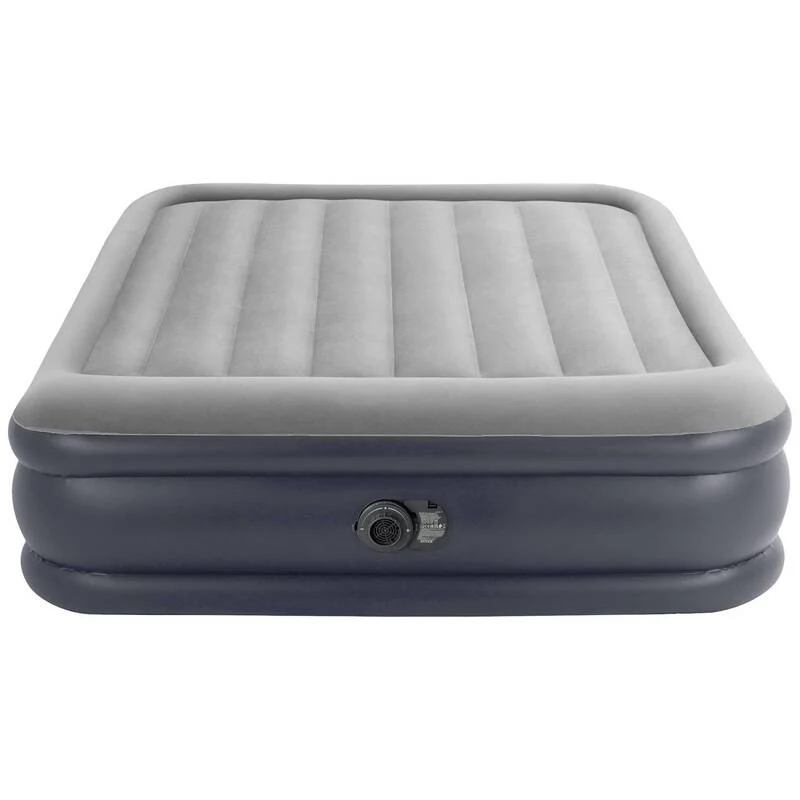 B-Ware Intex Luftbett DuraBeam PillowRestRaised 203x152cm grau 272kg Elektropumpe