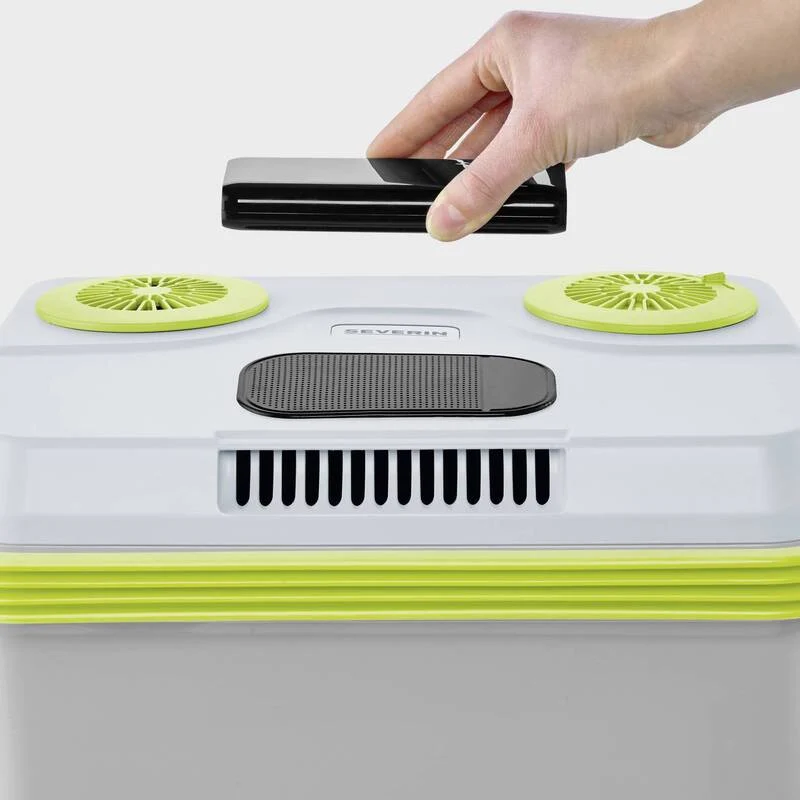 B-Ware Severin Kühlbox Thermoelektrisch 25l Grau Grün 5V 12V 230V für Reisen und