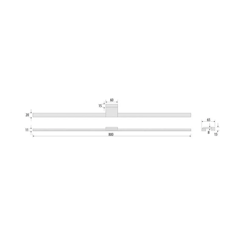 B-Ware Triga Spiegelleuchte Spiegelbeleuchtung Led Leuchte Chrom Badezimmerlampe 80724