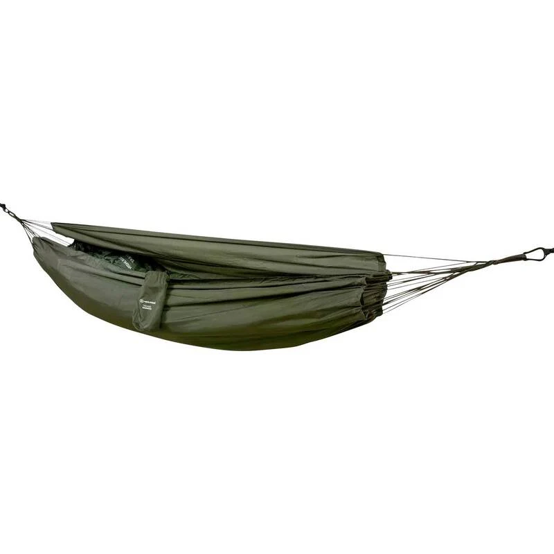 B-Ware Highlander Hängematte Trekker TA134 Campinghängematte Polyamid dunkelgrün