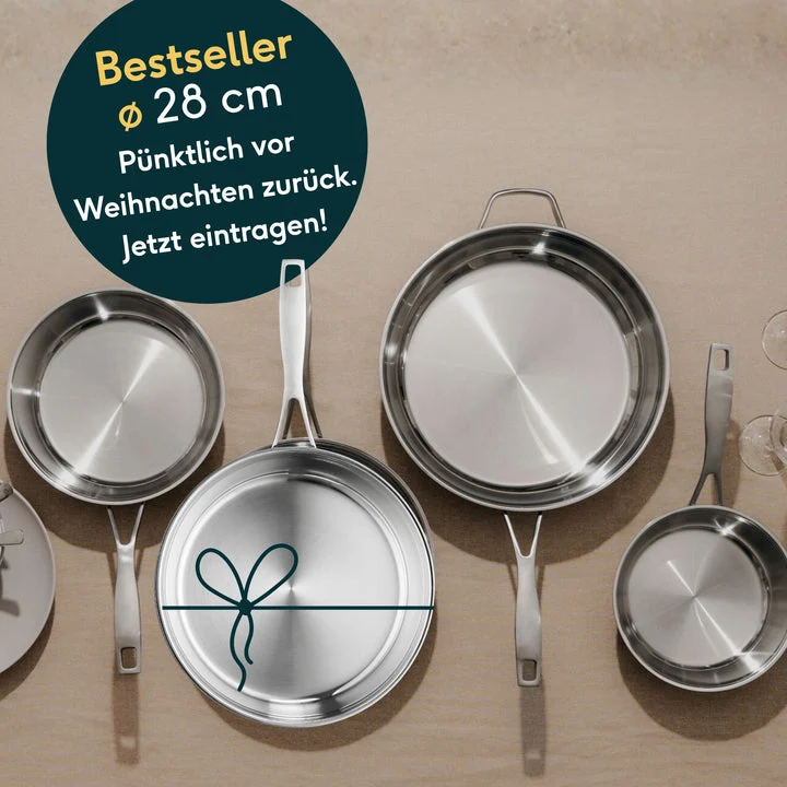 B-Ware SILBERTHAL Edelstahlpfanne unbeschichtet Sandwichboden spülmaschinenfest