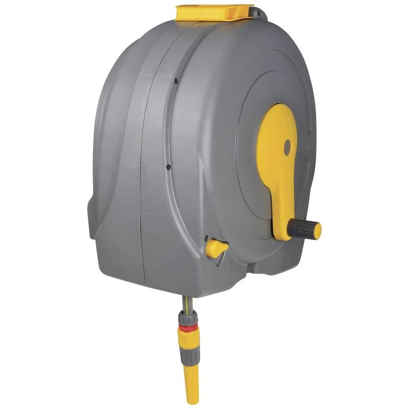 B-Ware Hozelock Gartenschlauchaufroller Fast Reel 40 m 1/2 Zoll Grau Gelb Kunststoff