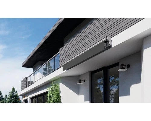 B-Ware SunStyle Gelenkarmmarkise Markise Sonnenschutz 4x3m Stoff Uni grau