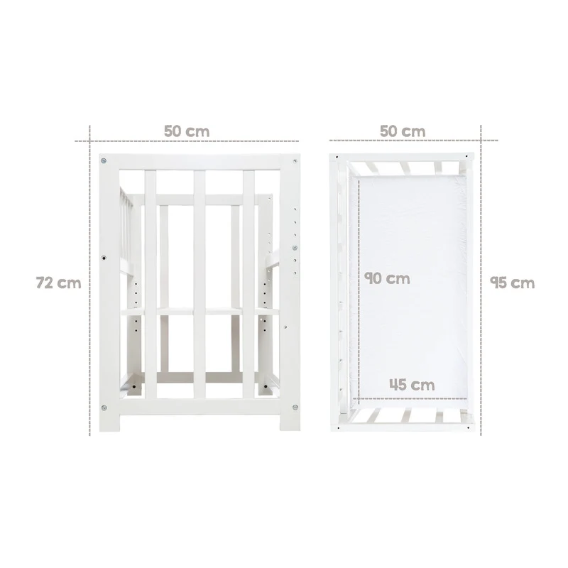 C-Ware Roba Baby Liegefläche MDF 100% Baumwolle für Kinder ab 0 Monaten 76x95cm