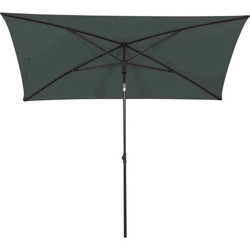 B-Ware Siena Garden Gartenschirm Mittelstockschirm grau knickbar UPF 50+ 210x140cm