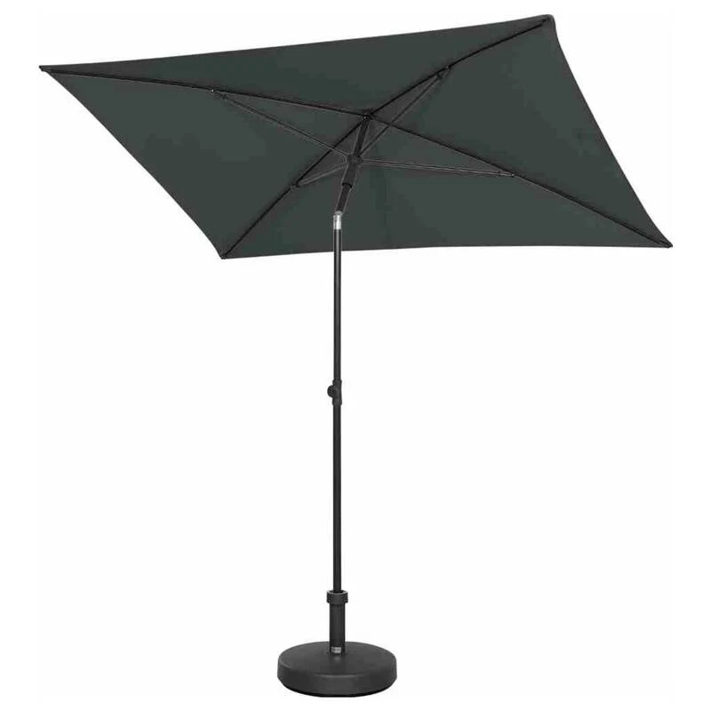 B-Ware Siena Garden Gartenschirm Mittelstockschirm grau knickbar UPF 50+ 210x140cm