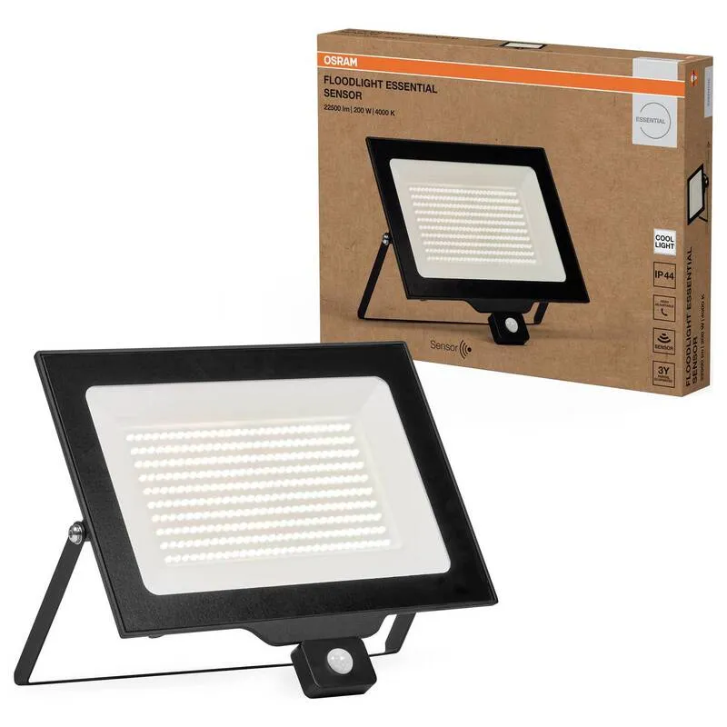 B-Ware OSRAM Außenstrahler Flutlichtstrahler Essential Sensor 200W LED Kaltweiß IP44
