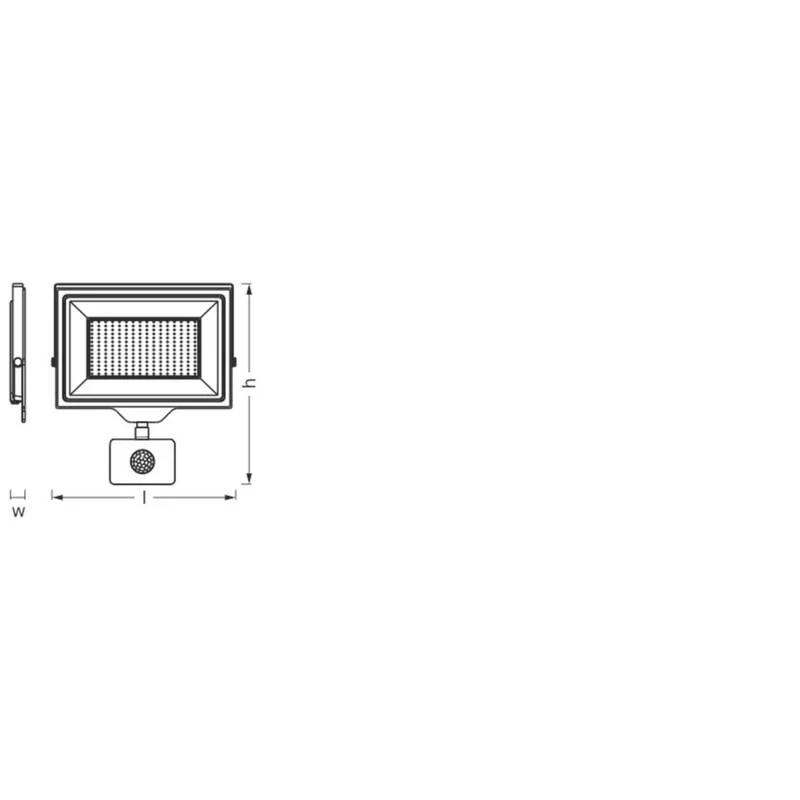 B-Ware OSRAM Außenstrahler Flutlichtstrahler Essential Sensor 200W LED Kaltweiß IP44