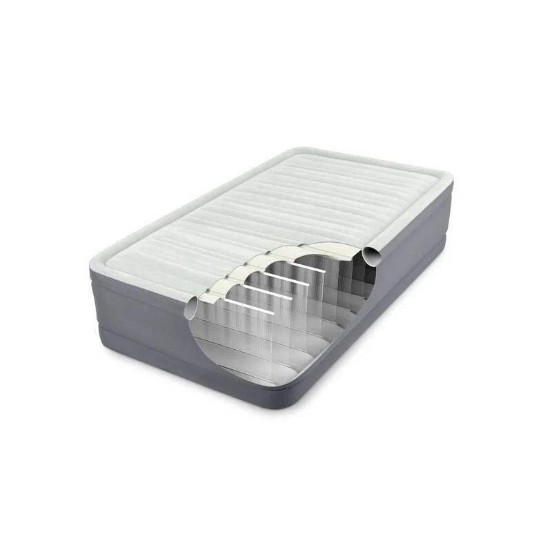 B-Ware Intex PremAire I Twin Luftbett mit Motorpumpe 99x191x46cm grau 136kg
