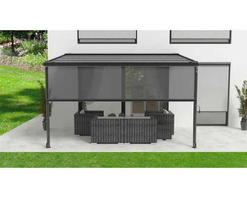 B-Ware 3M Vertikale Markise 284 cm für Pergola Garten Terrasse Balkon UV-beständig