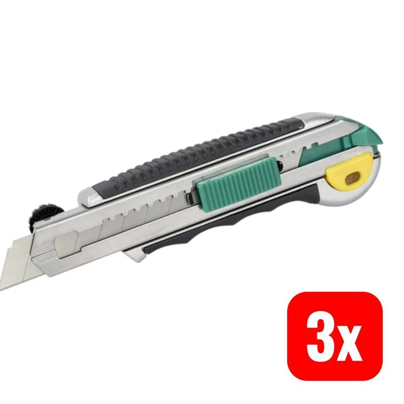 B-Ware Wolfcraft Cuttermesser Profi-Abbrechklingen-Messer 18mm Softgrip 8 Klingen 1 St.