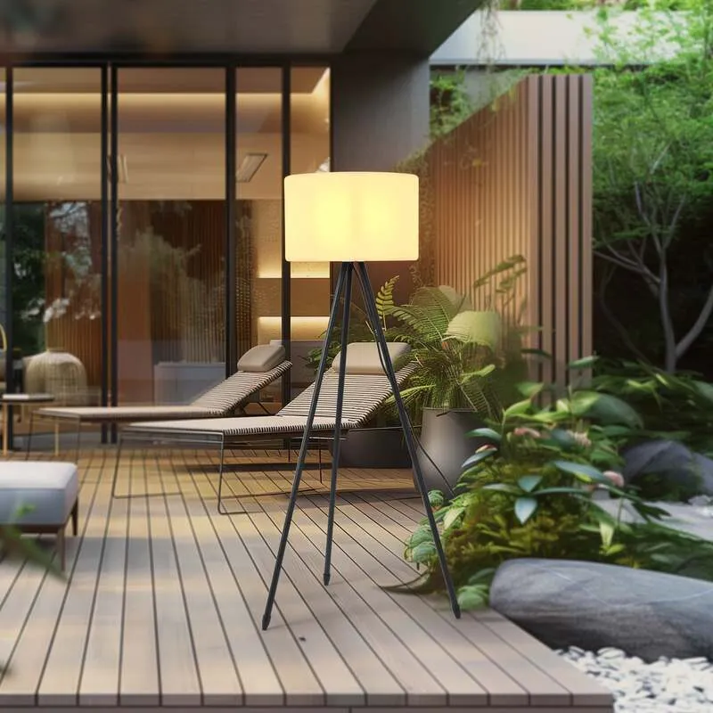 B-Ware Lucande Jaimy Terrassenleuchte Dreibein 130 Cm Ip65 Balkonleuchte Leuchte Lampe