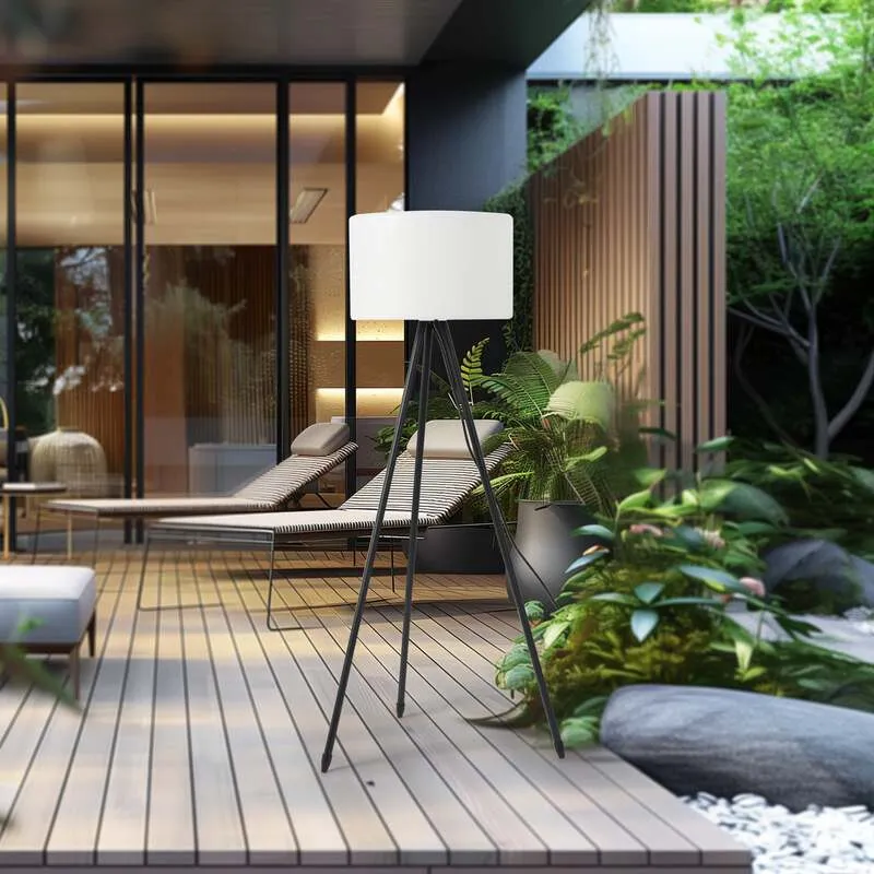 B-Ware Lucande Jaimy Terrassenleuchte Dreibein 130 Cm Ip65 Balkonleuchte Leuchte Lampe