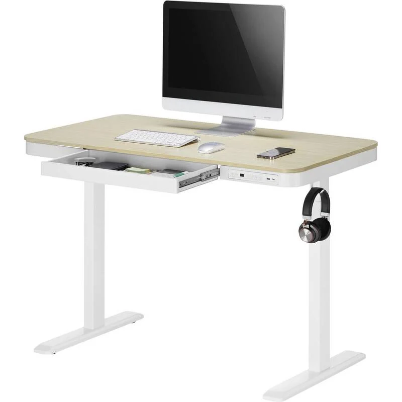 B-Ware SpeaKa Professional Sitz/Steh-Schreibtisch elektrisch höhenverstellbar Bürotisch