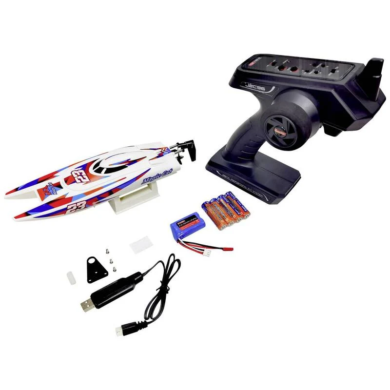 B-Ware Joysway RC Motorboot Magic Cat V6 Elektroboot 100% RtR 20 km/h 265 mm 139 g
