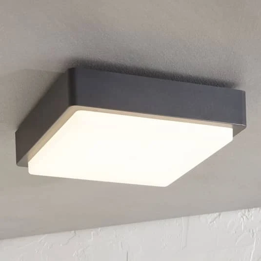 B-Ware Lindby Deckenleuchte Außenlampe Led Lampe Warmweiß Dunkelgrau Weiß Ip65323