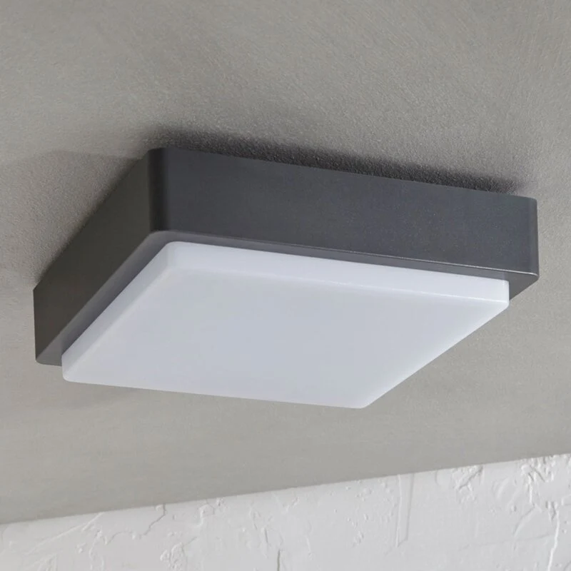 B-Ware Lindby Deckenleuchte Außenlampe Led Lampe Warmweiß Dunkelgrau Weiß Ip65323