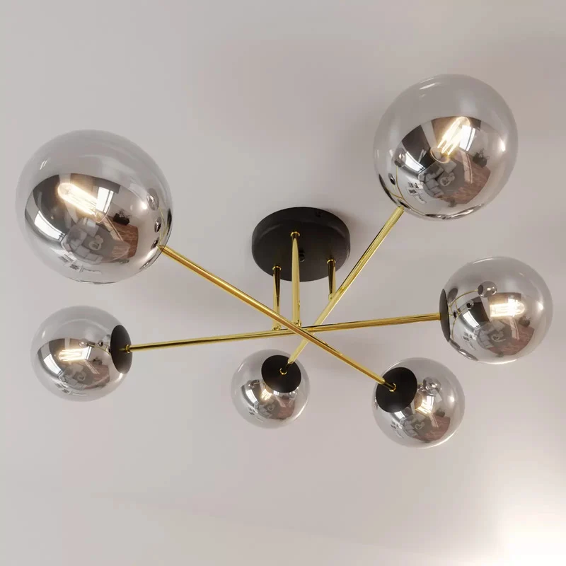 B-Ware Euluna Deckenleuchte Glassy Schwarz/Opal Deckenlampe Lampe Licht Leuchte Spot142