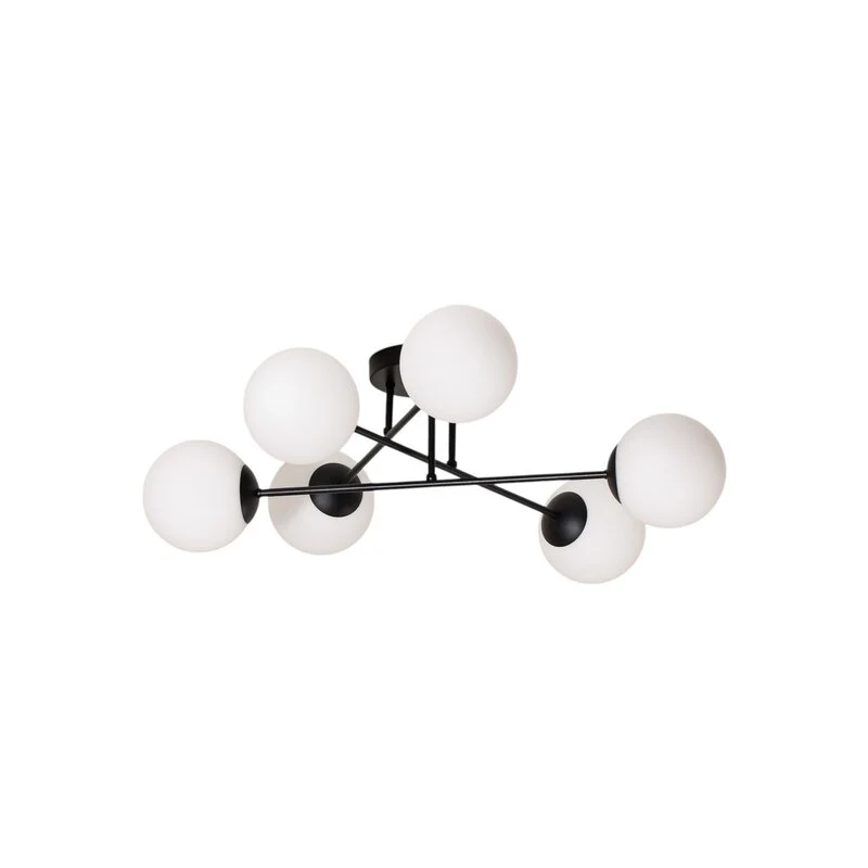 B-Ware Euluna Deckenleuchte Glassy Schwarz/Opal Deckenlampe Lampe Licht Leuchte Spot142