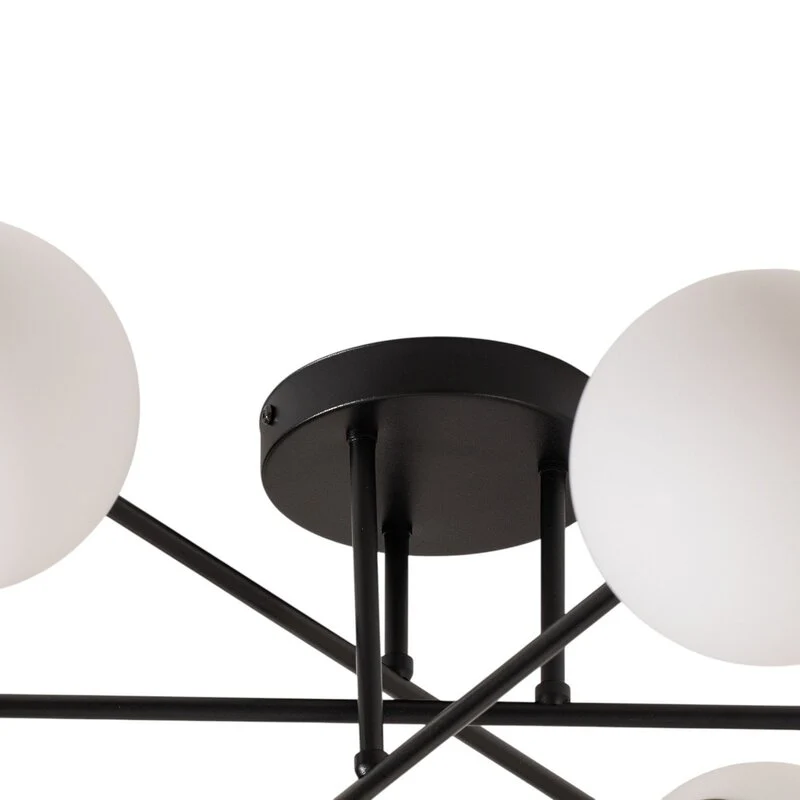 B-Ware Euluna Deckenleuchte Glassy Schwarz/Opal Deckenlampe Lampe Licht Leuchte Spot142