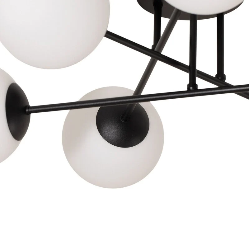 B-Ware Euluna Deckenleuchte Glassy Schwarz/Opal Deckenlampe Lampe Licht Leuchte Spot142
