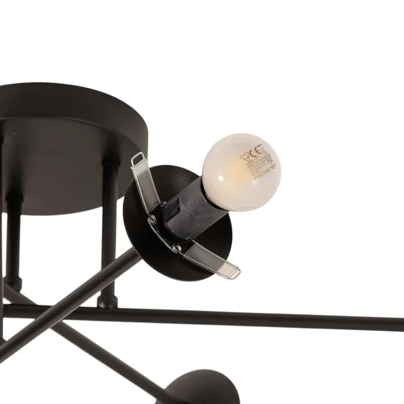B-Ware Euluna Deckenleuchte Glassy Schwarz/Opal Deckenlampe Lampe Licht Leuchte Spot142