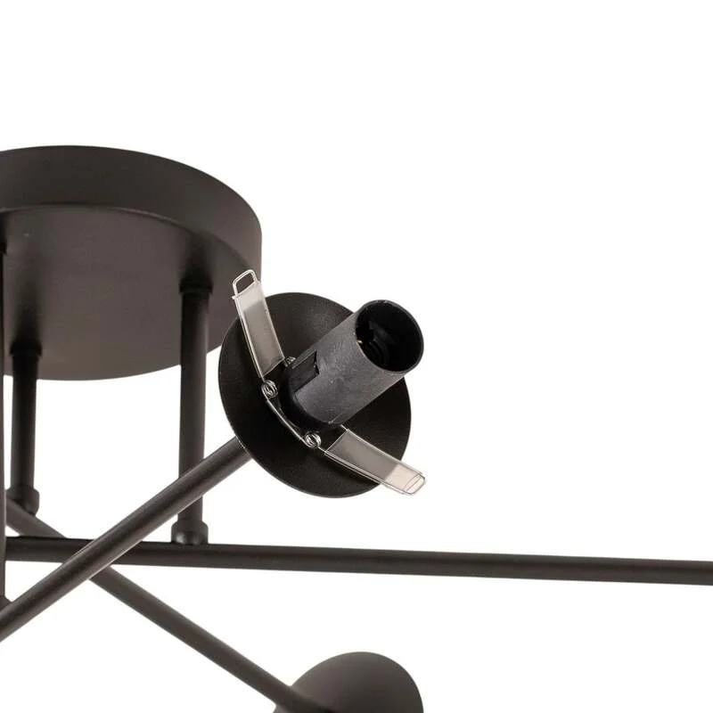 B-Ware Euluna Deckenleuchte Glassy Schwarz/Opal Deckenlampe Lampe Licht Leuchte Spot142