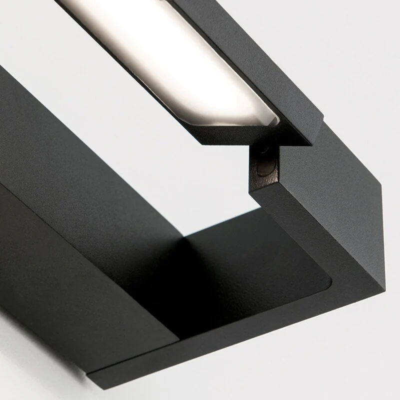 B-Ware Marilyn Spiegelleuchte Spiegellicht Led Schwarz Matt Aluminium Kunststoff 90cm