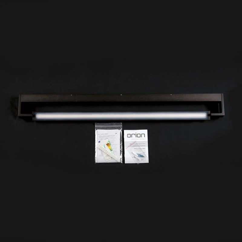 B-Ware Marilyn Spiegelleuchte Spiegellicht Led Schwarz Matt Aluminium Kunststoff 90cm