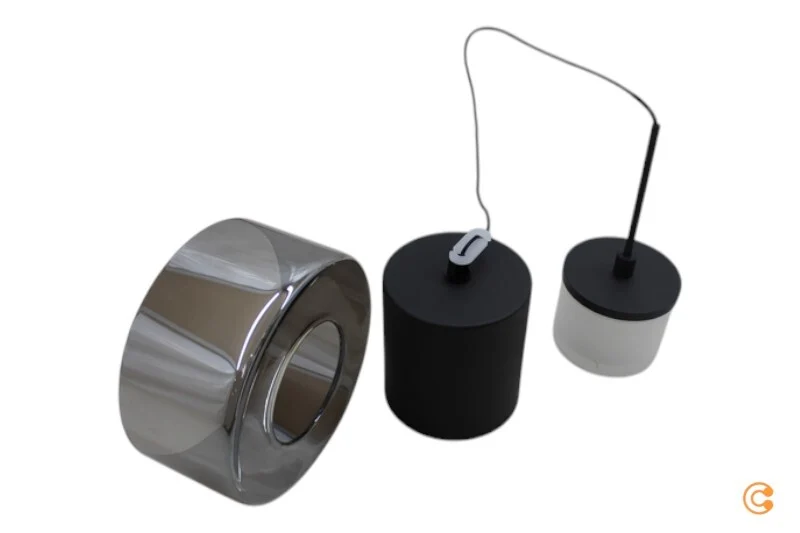 B-Ware Paul Neuhaus Led Pendelleuchte Hängeleuchte Rika Schwarz Glas Dimmbar 15 Cm