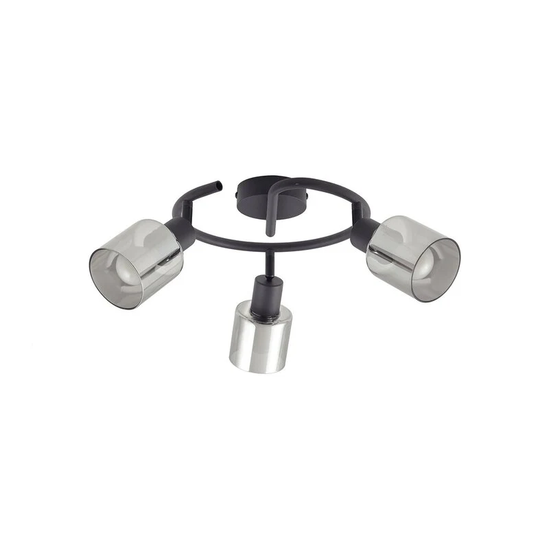 B-Ware Lindby Deckenleuchte Netty Grau 3 Flammig Glas Deckenlampe Lampe Leuchte Spot