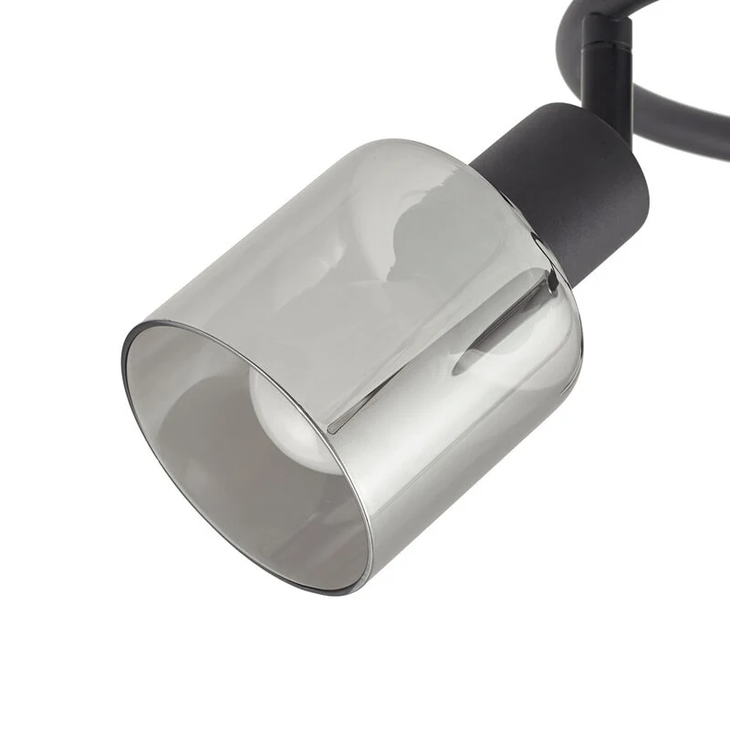 B-Ware Lindby Deckenleuchte Netty Grau 3 Flammig Glas Deckenlampe Lampe Leuchte Spot
