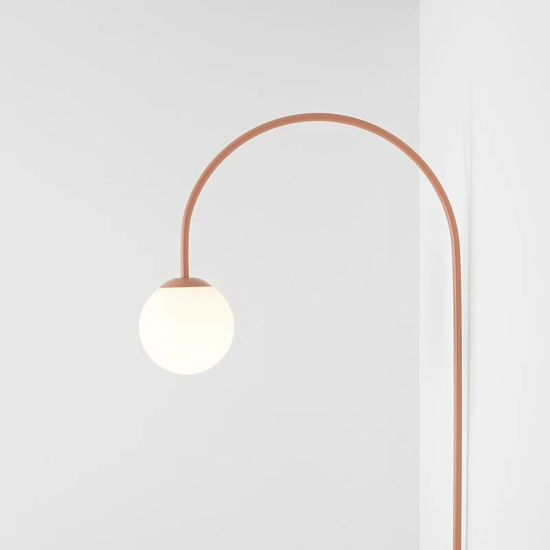 B-Ware Wandleuchte Una, Metall Glas Korallenrot Wandlampe Lampe Leuchte Spot Licht896