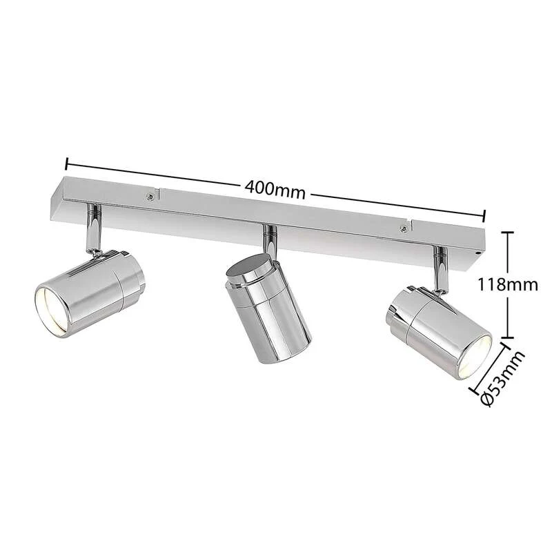 B-Ware Lindby Remilan Deckenstrahler Chrom Lang Deckenlampe Deckenleuchte Lampe Leuc701